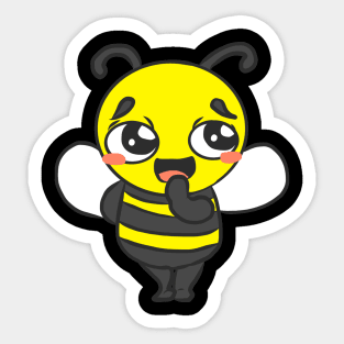 Bumblebee for fat Funny gift bee love for animals Sticker